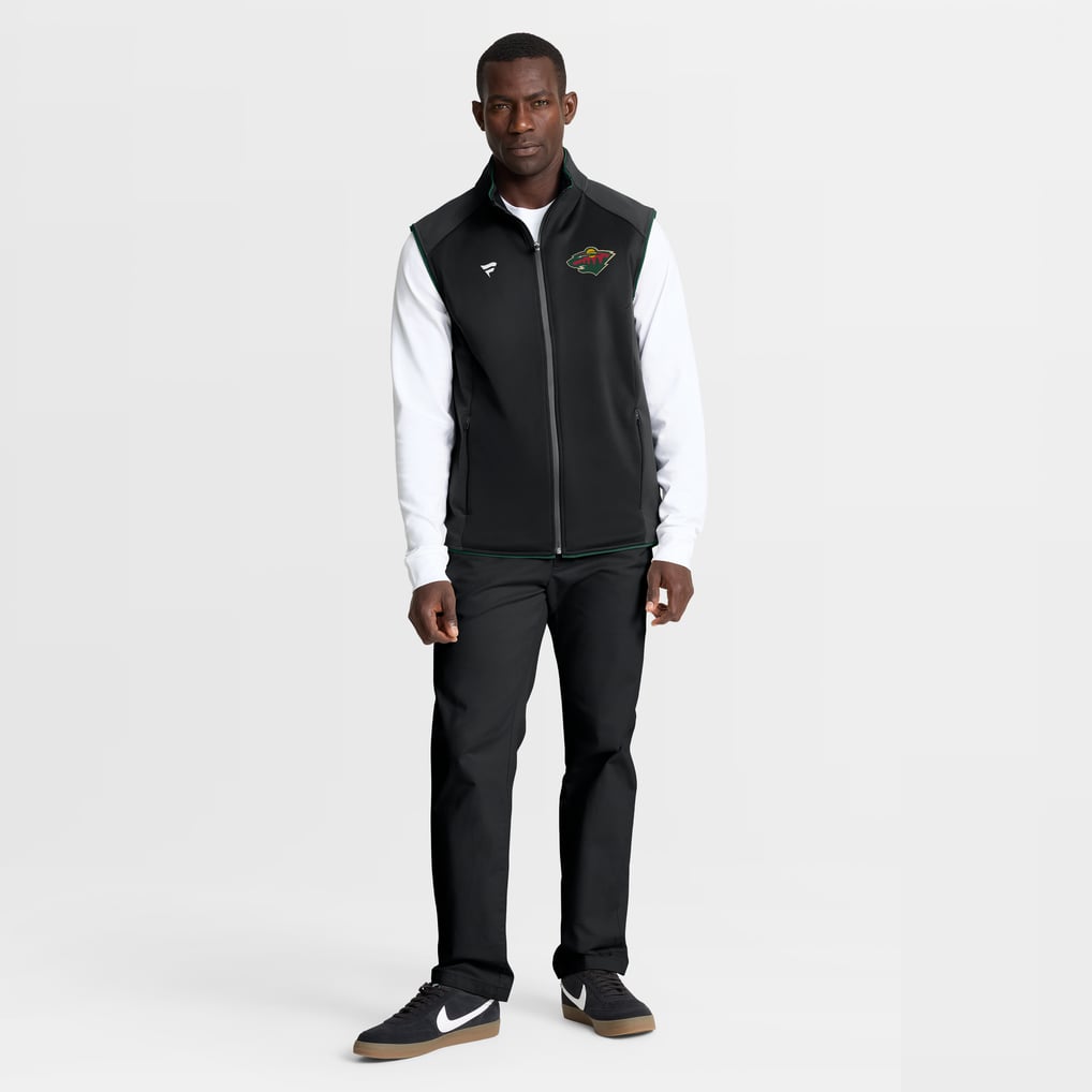 Minnesota Wild Fanatics Authentic Pro Rink Full-Zip Vest - Black