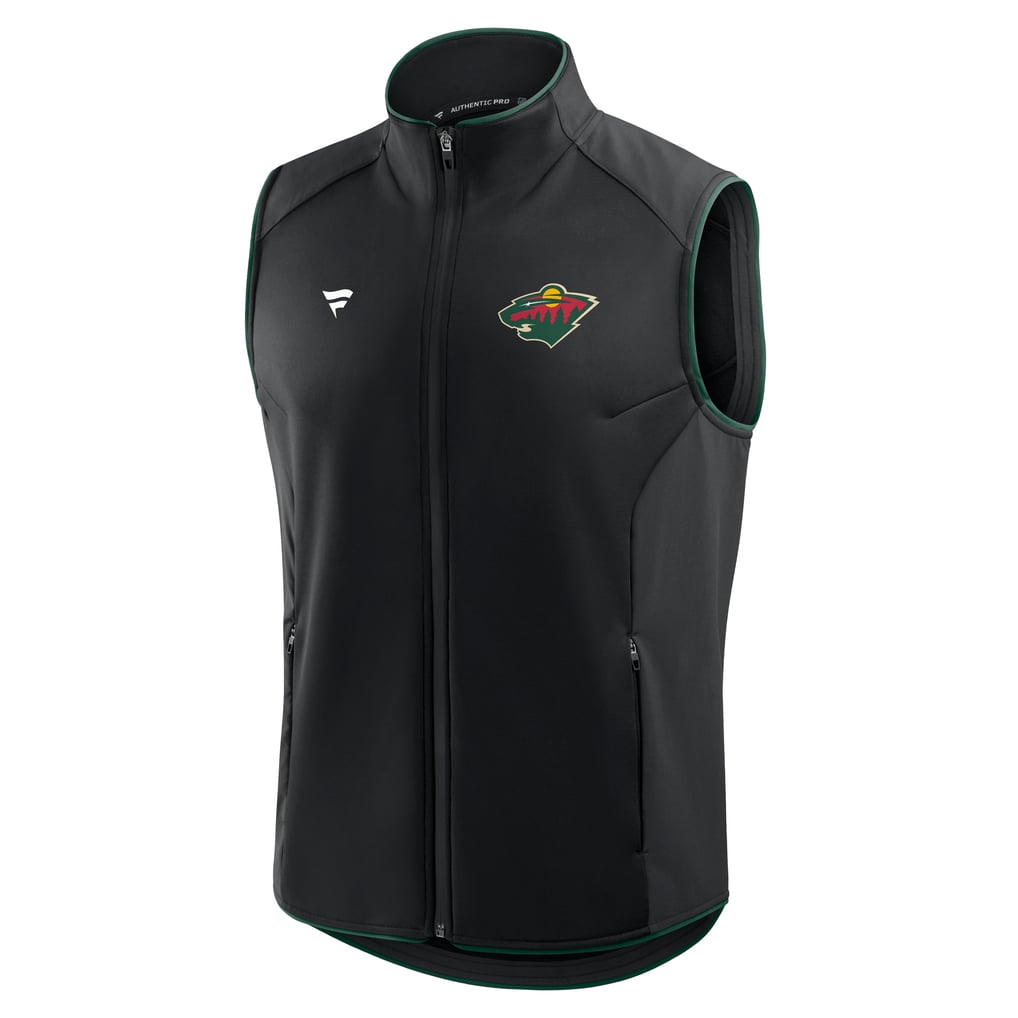 Minnesota Wild Fanatics Authentic Pro Rink Full-Zip Vest - Black