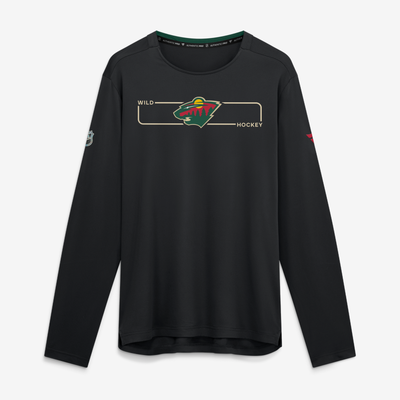Minnesota Wild Fanatics Authentic Pro Rink Tech Long Sleeve T-Shirt - Black
