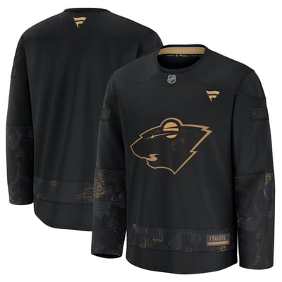  Minnesota Wild Fanatics Military Appreciation Practice Jersey - Black