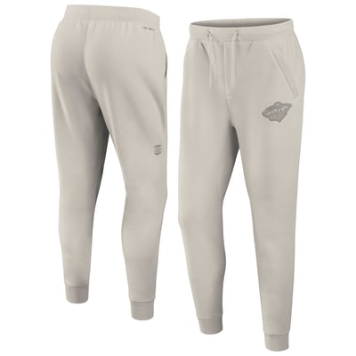  Minnesota Wild Fanatics Authentic Pro Road Fleece Sweatpants - Cream