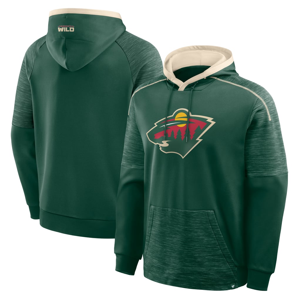 Minnesota Wild Fanatics Goaltender Defender Raglan Pullover Hoodie - Green