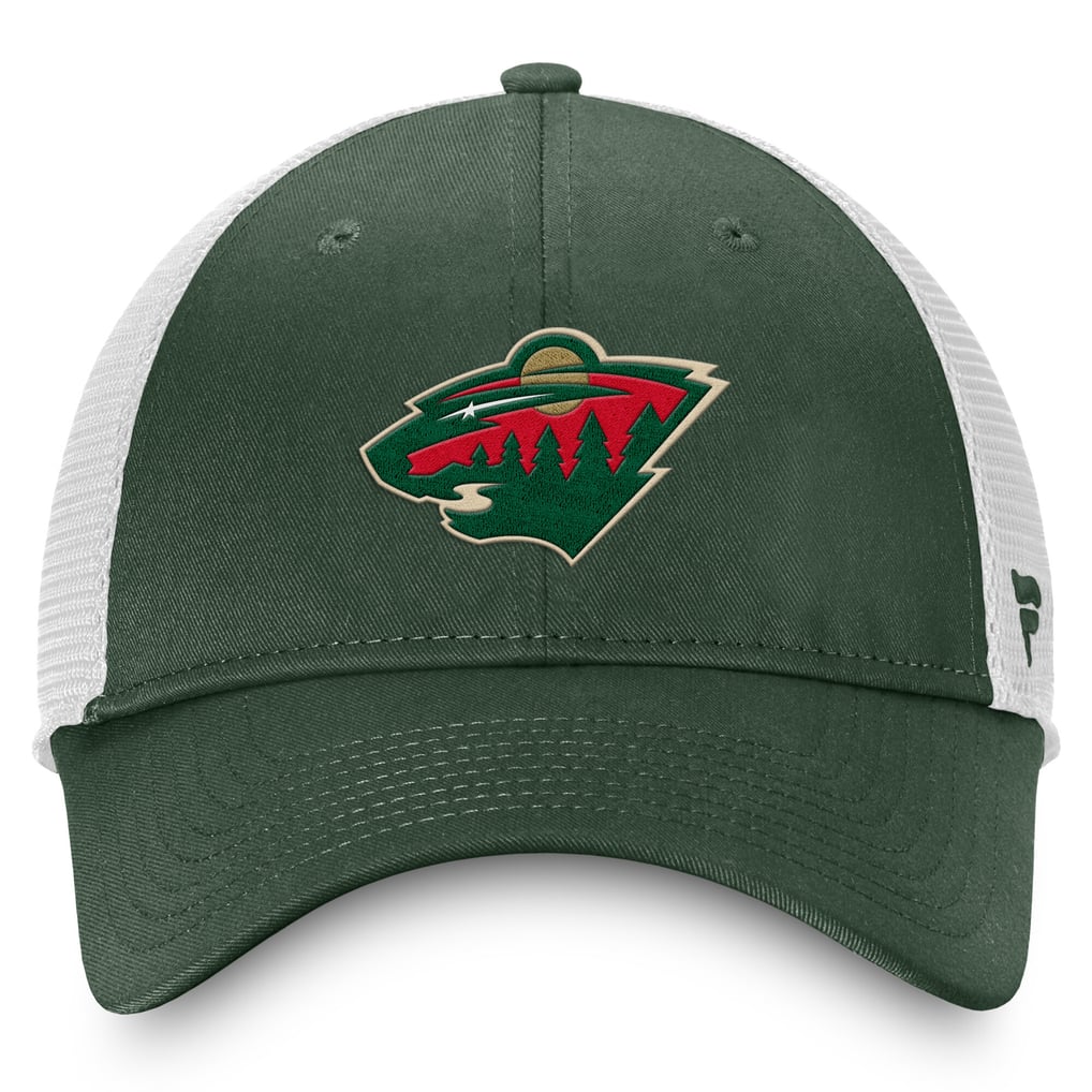Minnesota Wild Fanatics Core Primary Logo Trucker Adjustable Hat - Green/White