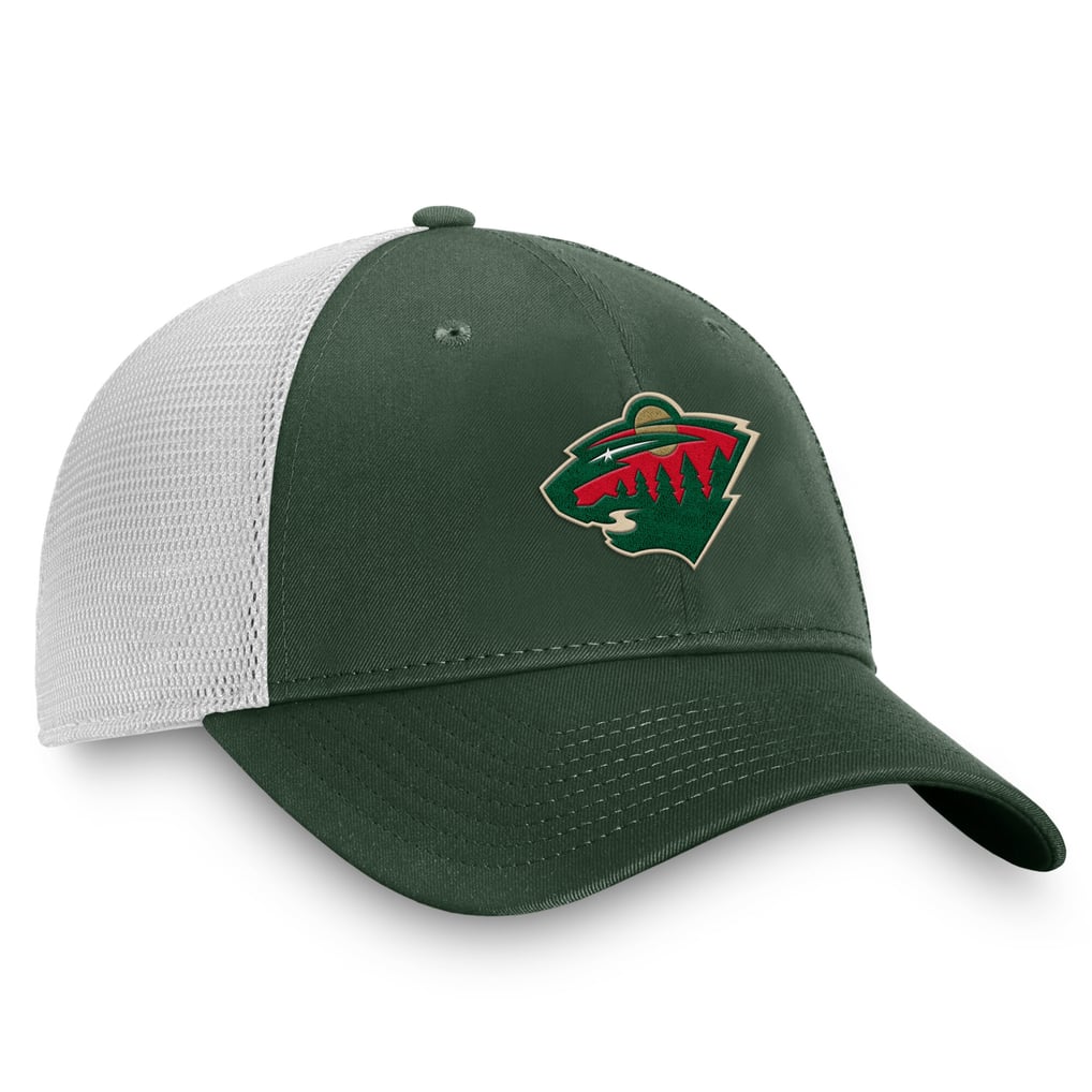 Minnesota Wild Fanatics Core Primary Logo Trucker Adjustable Hat - Green/White
