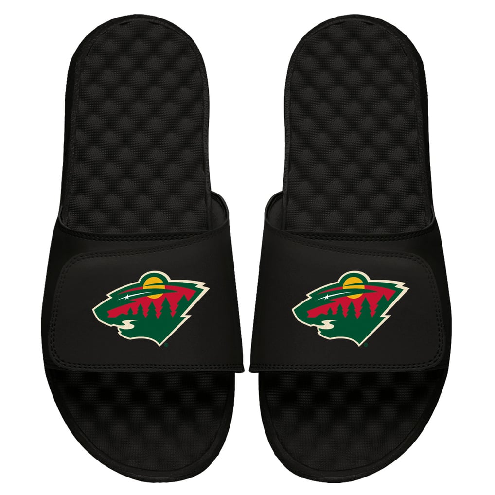 Minnesota Wild ISlide Primary Logo Slide Sandals - Black
