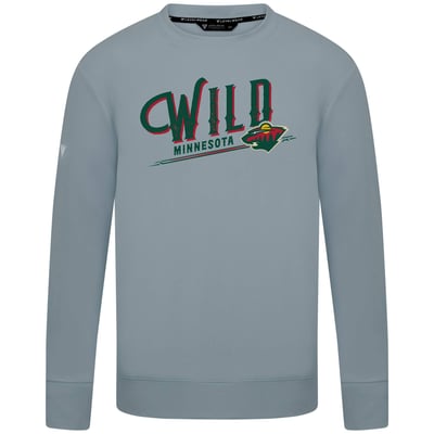  Minnesota Wild Levelwear Mandate Longtimer Crew Sweatshirt - Gray