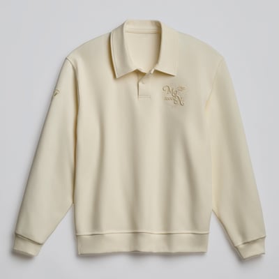 Minnesota Wild lululemon Smooth Double-Knit Long-Sleeve Polo - Coconut Ivory