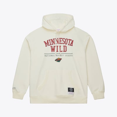  Minnesota Wild Mitchell & Ness Walk-Off Logo Fleece Hoodie - Cream