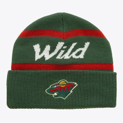 Minnesota Wild Mitchell & Ness Head Coach Cuffed Knit Hat - Green