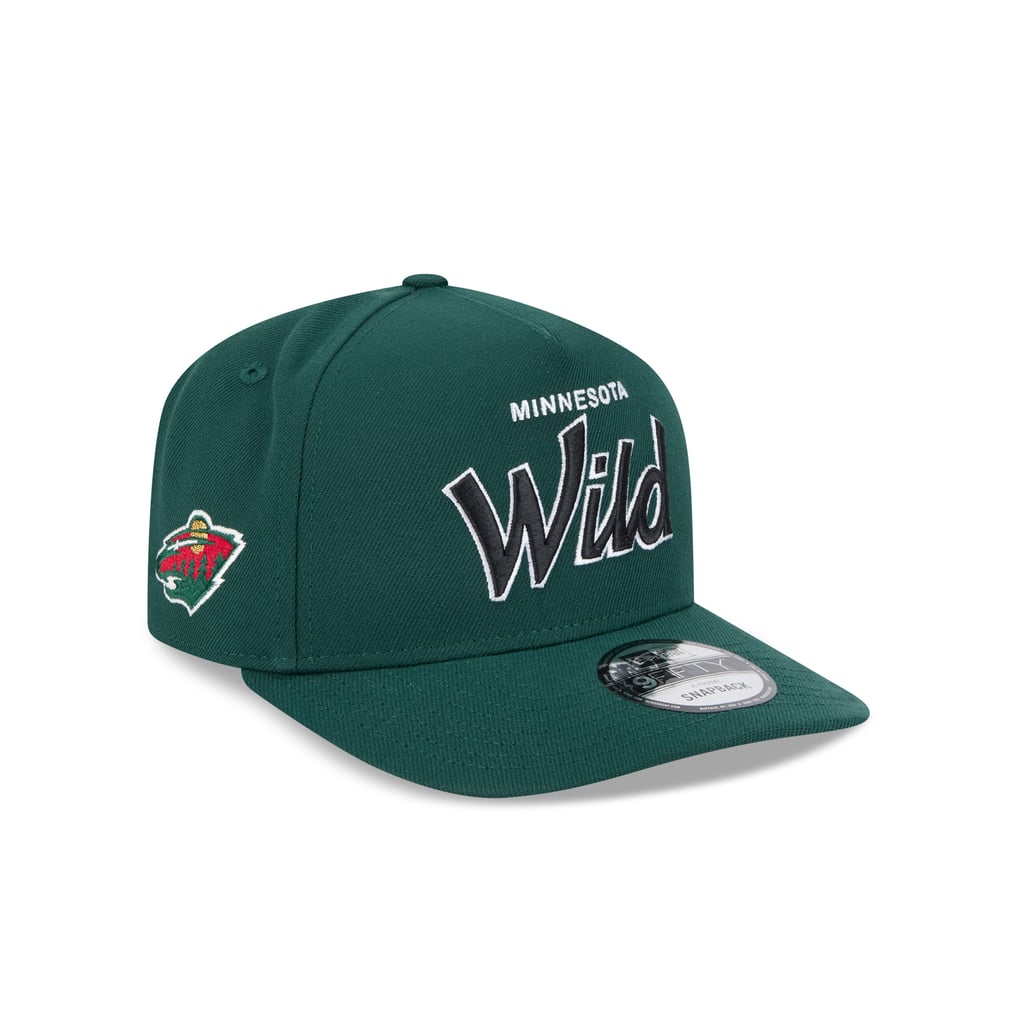Minnesota Wild New Era Script A-Frame 9FIFTY Snapback Hat - Green