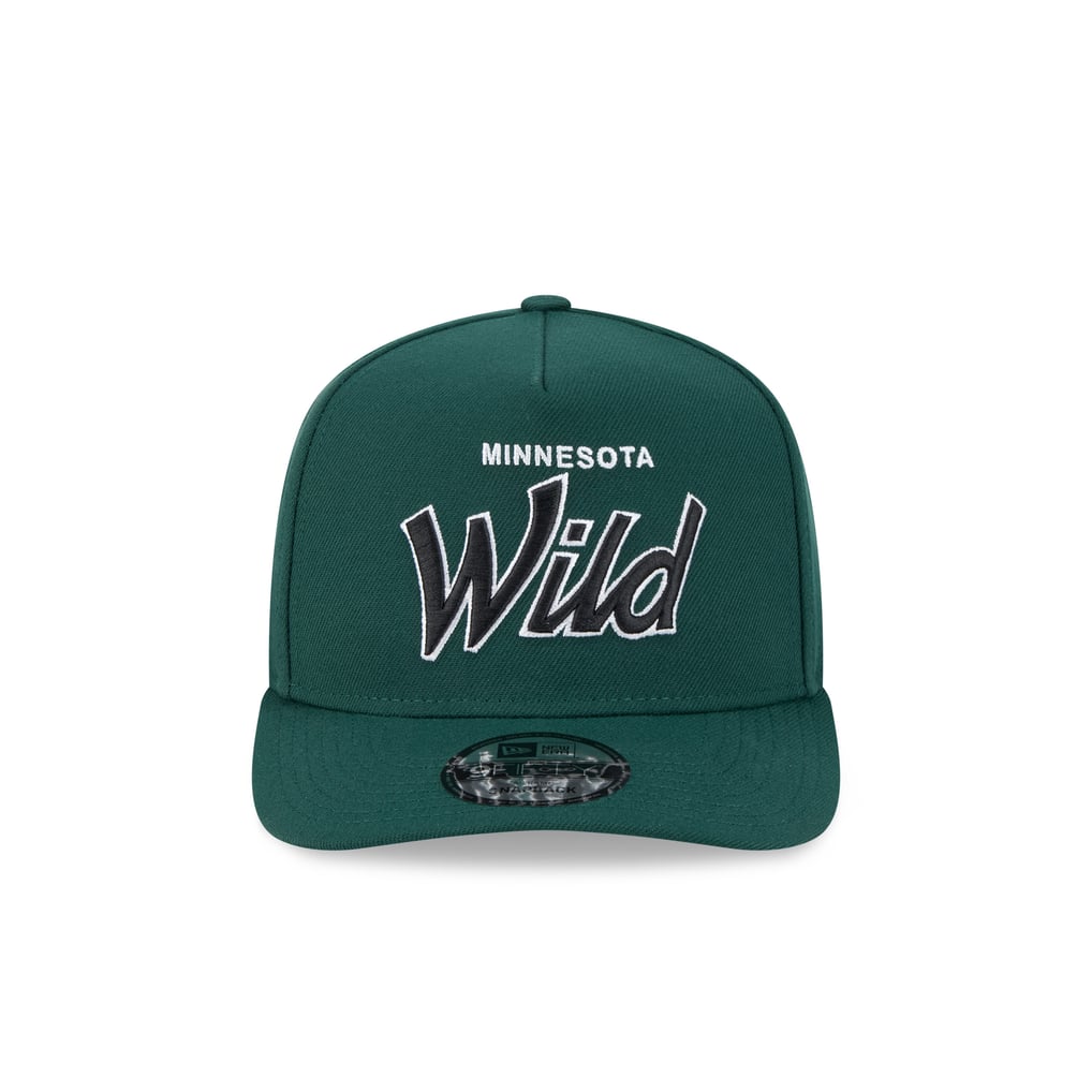 Minnesota Wild New Era Script A-Frame 9FIFTY Snapback Hat - Green
