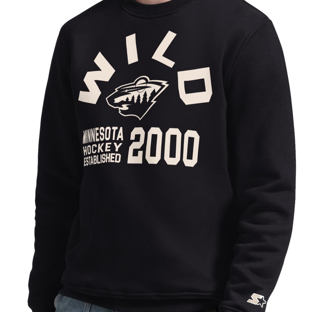 Minnesota Wild Starter Post Game Sweatshirt - Black
