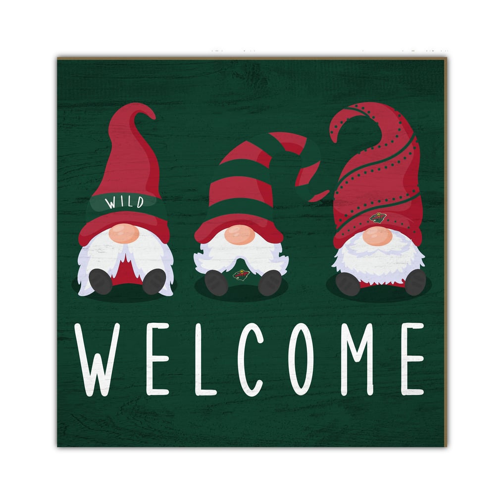Minnesota Wild 10'' x 10'' Welcome Gnomes Sign