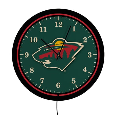 Minnesota Wild 18" Lighted Round LED Wall Clock