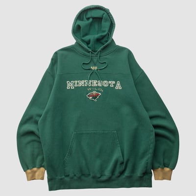 Minnesota Wild 2000s Hooded Pullover Sweatshirt - Green - L by Fanatics Real Vintage