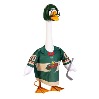 Minnesota Wild Gameday Porch Goose Statue & Team Uniform Set