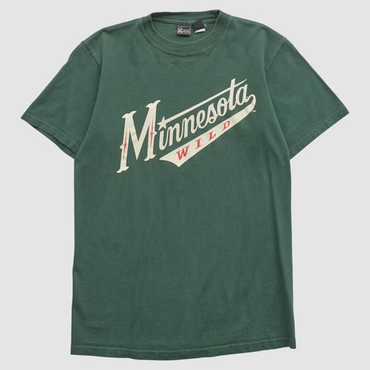 Minnesota Wild Gear For Sports 2000s T-shirt - Green - S by Fanatics Real Vintage