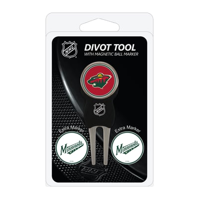 Minnesota Wild Golf Divot Tool Pack with 3 Magnetic Markers