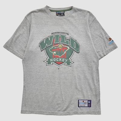 Minnesota Wild HockeyRules 2000s T-shirt - Heather Gray - L by Fanatics Real Vintage