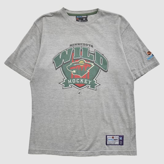 Minnesota Wild HockeyRules 2000s T-shirt - Heather Gray - L by Fanatics Real Vintage