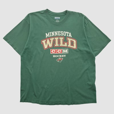 Minnesota Wild Reebok 2000s T-shirt - Green - XL by Fanatics Real Vintage