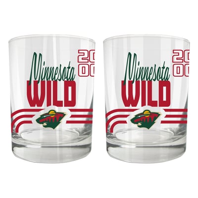 Minnesota Wild Two-Piece 12oz. Heritage Rocks Glass Set