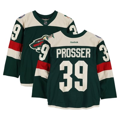 Nate Prosser Minnesota Wild Fanatics Authentic Player-Issued #39 Green Jersey vs. Minnesota Wild on February 21, 2016 