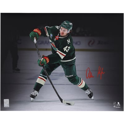 Quinn Hughes Minnesota Wild Autographed Fanatics Authentic 16" x 20" Green Jersey Wild Debut Photograph  