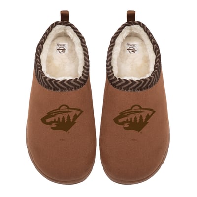 Minnesota Wild ISlide Unisex Tonal Logo Mission Slippers - Tan
