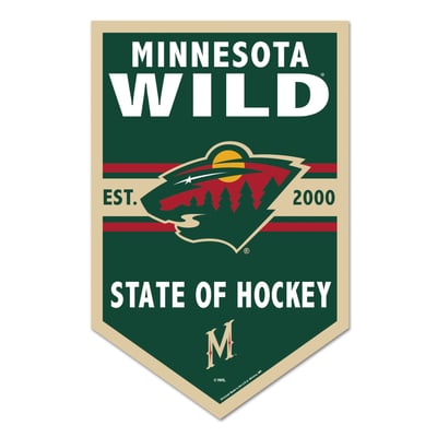 Minnesota Wild WinCraft 11" x 17" Chevron Wood Sign