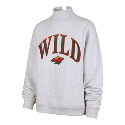Minnesota Wild '47 Women's Vantage Mock Neck Fleece Sweatshirt - Gray