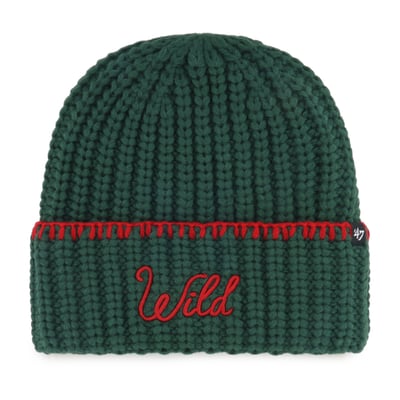 Minnesota Wild '47 Women's Blanket Stitch Cuffed Knit Hat - Green