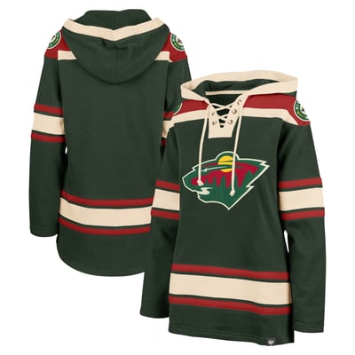  Minnesota Wild '47 Women's Superior Lacer Pullover Hoodie - Green
