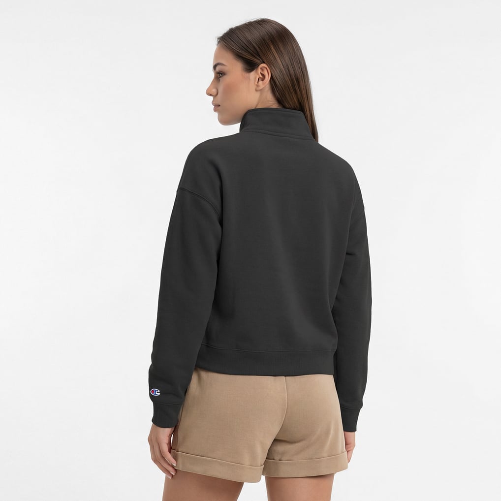  Minnesota Wild Champion Women's Powerblend Quarter-Zip Sweatshirt - Black