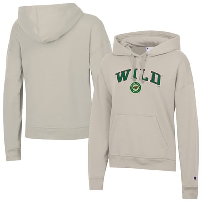 Minnesota Wild Champion Women's  Arch Logo Hoodie - Oatmeal