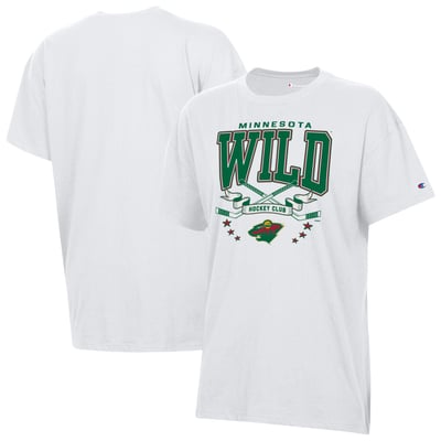 Minnesota Wild Champion Women's  Crossing Sticks Oversized T-Shirt - White