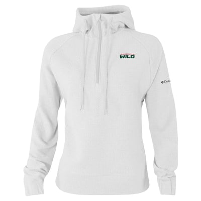 Minnesota Wild Columbia Women's Half-Zip Swingcraft Tri-Blend Hoodie - White
