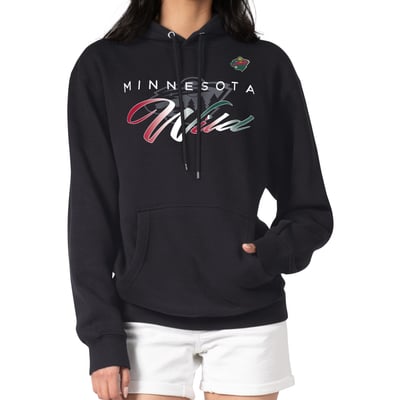 Minnesota Wild G-III 4Her by Carl Banks Shadow Logo Fleece Pullover Hoodie - Black