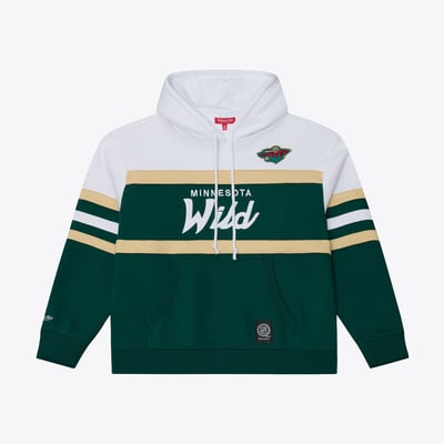  Minnesota Wild Mitchell & Ness Women's Head Coach Hoodie - White/Green