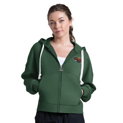 Minnesota Wild Starter Women's Hail Mary Full-Zip Hoodie - Green
