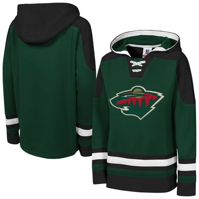 Minnesota Wild Outerstuff Youth Ageless Must Have Home Raglan V-Neck Hoodie - Green