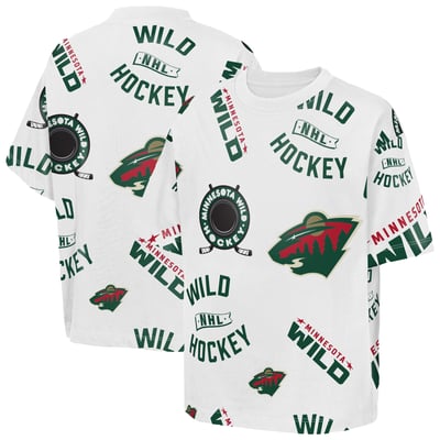  Minnesota Wild Outerstuff Youth Unstoppable Elevated T-Shirt - White