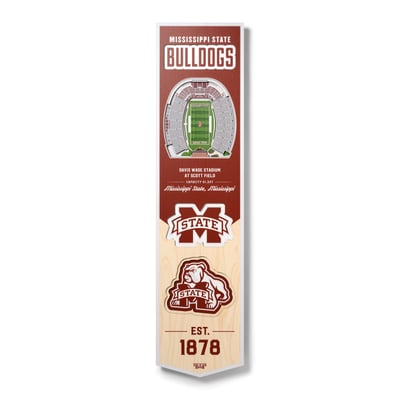 Mississippi State Bulldogs Fanpoint 8'' x 32'' 3D StadiumView Banner