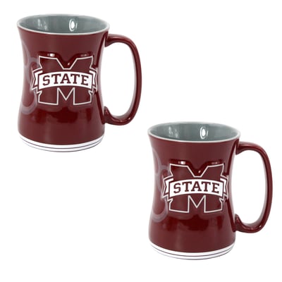  Mississippi State Bulldogs Indigo Falls Two-Piece 16oz. Core Barista Mug Set