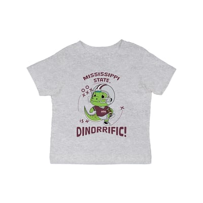 Mississippi State Bulldogs Vive La Fete Infant Dinorrific T-Shirt - Gray
