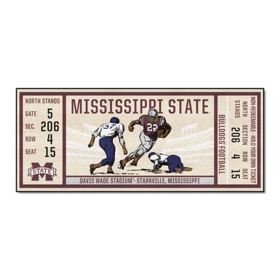 Mississippi State Bulldogs Logo Brands 30" x 72" Ticket Runner