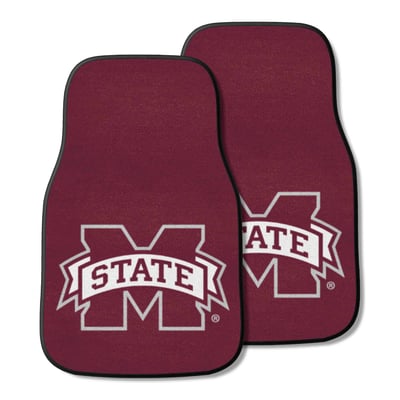 Mississippi State Bulldogs Logo Brands Two-Piece Carpet Car Mat Set
