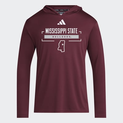 Mississippi State Bulldogs adidas D4T Long Sleeve Hooded T-Shirt - Maroon