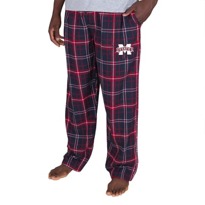 Mississippi State Bulldogs Fanatics Big & Tall Ultimate Plaid Flannel Pajama Pants - Maroon/Navy