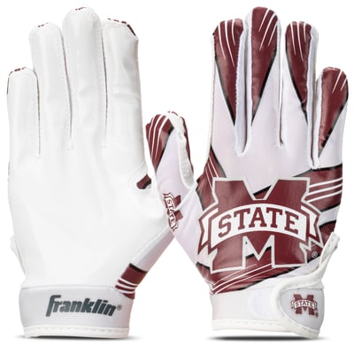 Mississippi State Bulldogs Franklin Sports  Youth Football Gloves 
